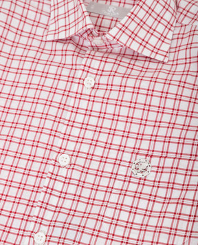 Stefano Ricci Children's light burgundy checked shirt YC003554LJ1771