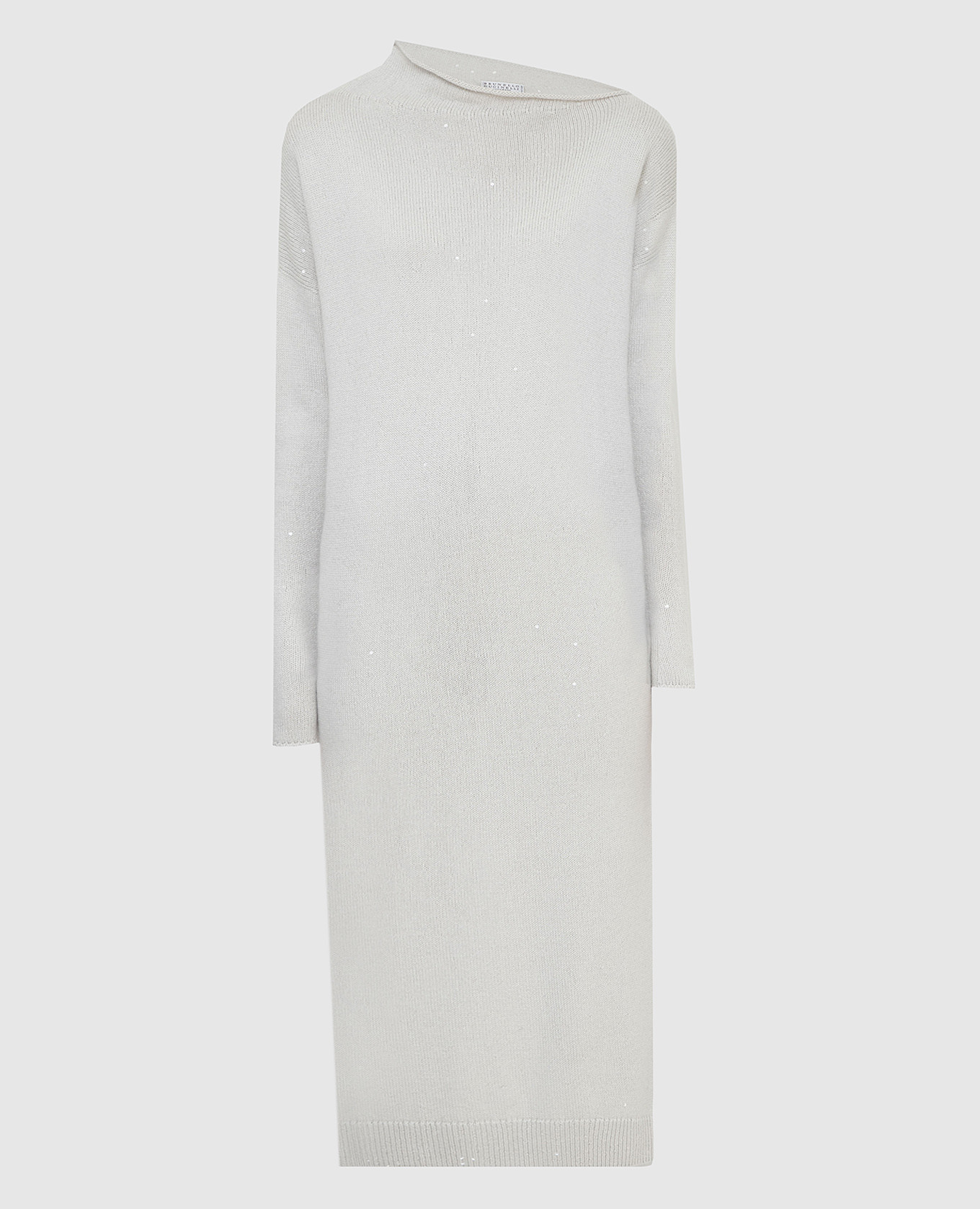 

Sequined cashmere and silk dress Brunello Cucinelli, Серый