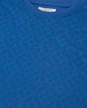 Stefano Ricci Children's blue t-shirt in print YNH6S40010803