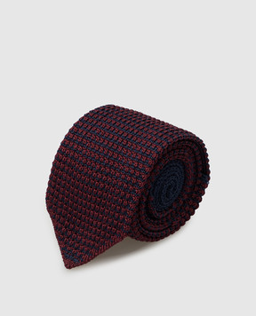 Stefano Ricci Children's burgundy patterned silk tie YCRMTSR916
