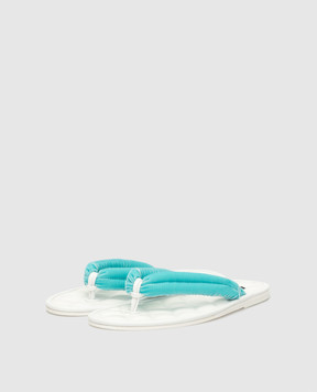 Tom Ford Blue leather slippers with velvet straps W2921NTVE011