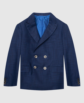 Stefano Ricci Patterned wool and silk jacket for children Y1SF378900HC5114jack