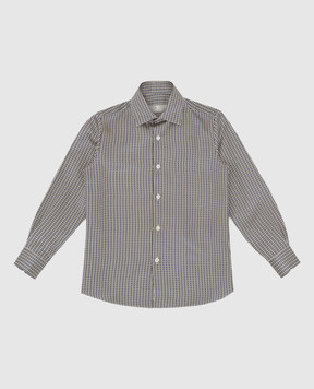 Stefano Ricci Children's silk shirt in a pattern YC00419635026