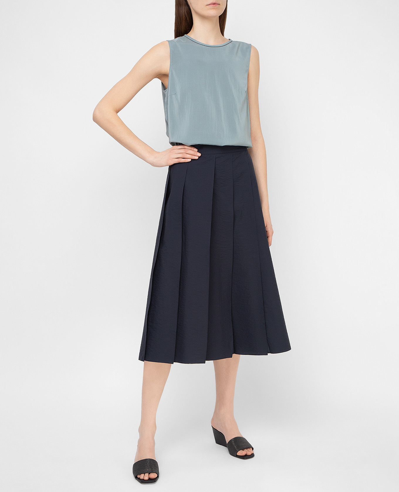 Navy blue skirt Brunello Cucinelli 2