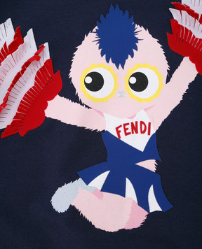 Fendi Children's dark blue sweatshirt JFH0441012
