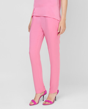 Vionnet Pink silk trousers PAVAP15001T1129