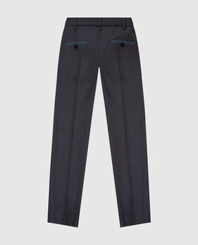 Stefano Ricci Children's dark gray wool trousers Y1T0G90T00W0017C