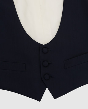 Stefano Ricci Children's dark blue wool vest Y2EF206000160509