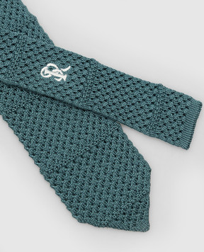 Stefano Ricci Children's turquoise patterned silk tie YCRM2600SETA