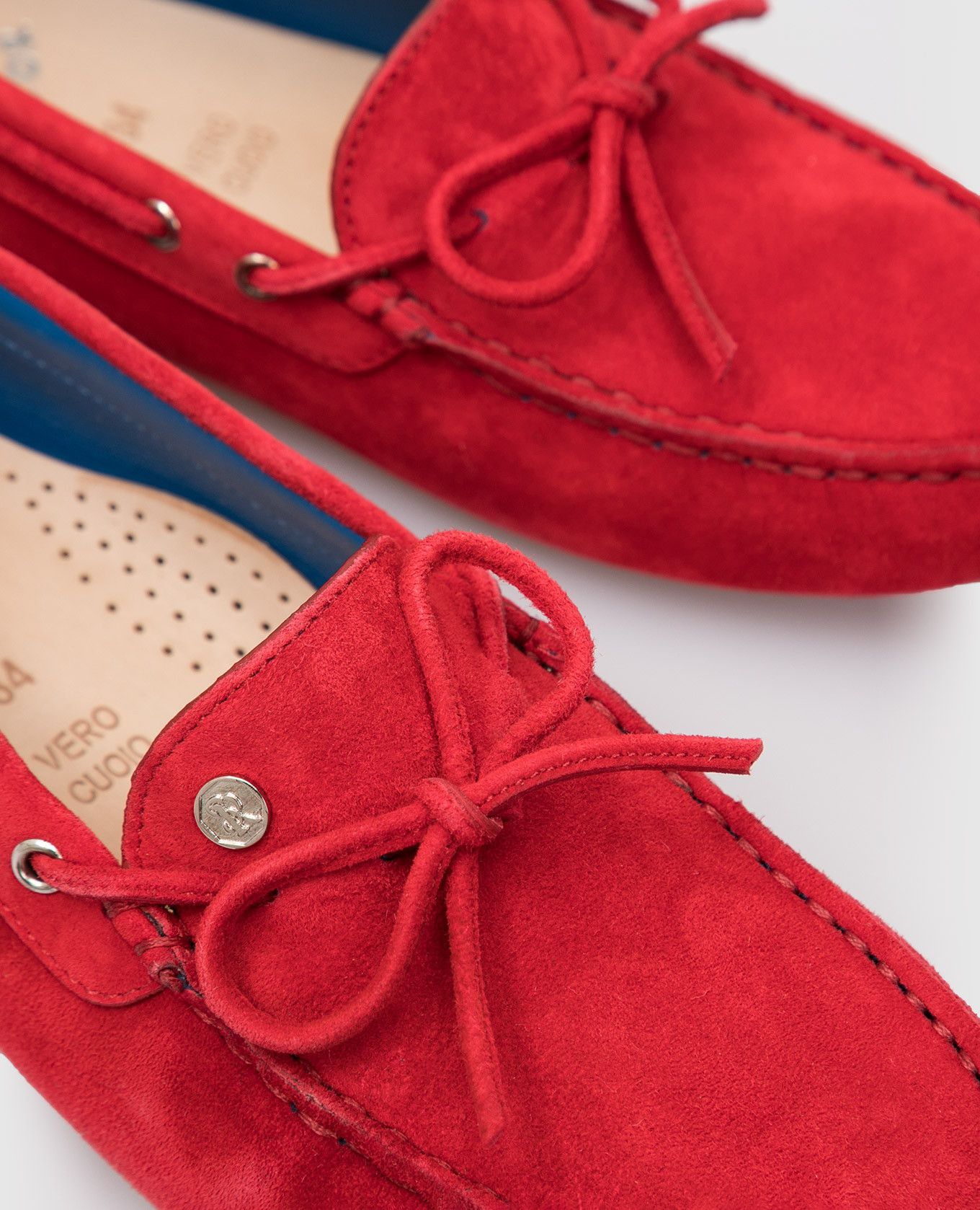 

Children's red suede moccasins Stefano Ricci