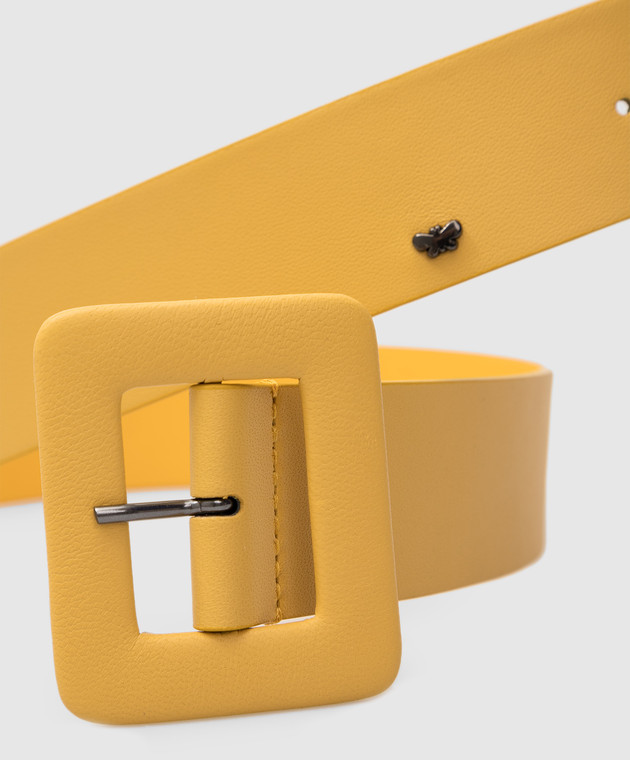 Max Mara Weekend - Brio yellow leather belt BRIO - shop with  display picture 3