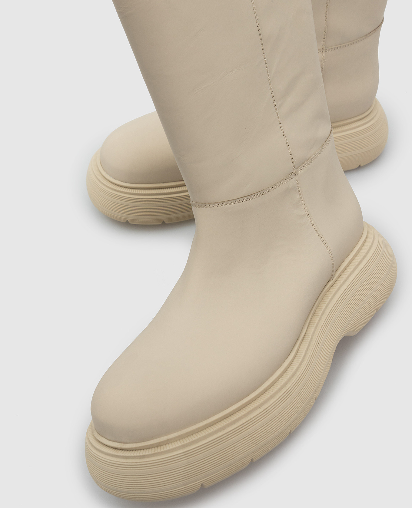 Marte Bis Tan Leather Boots Gia Borghini 5