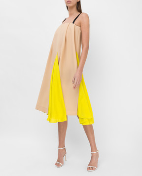 NINA RICCI Wool and silk dress with contrasting panels 21ECRO011WV0303
