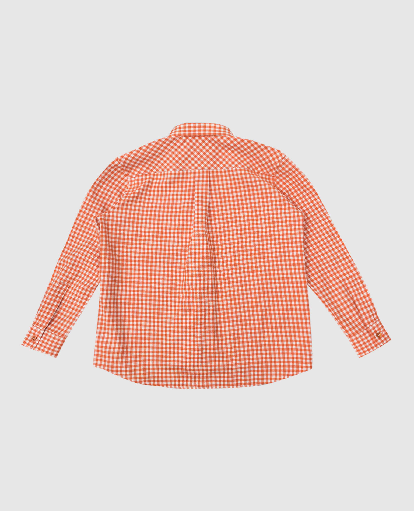 

Children's orange plaid shirt Stefano Ricci