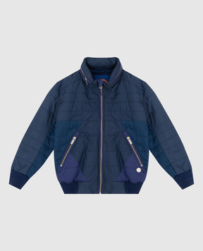 Stefano Ricci Children's blue silk and cashmere jacket YAJ740010R12059R
