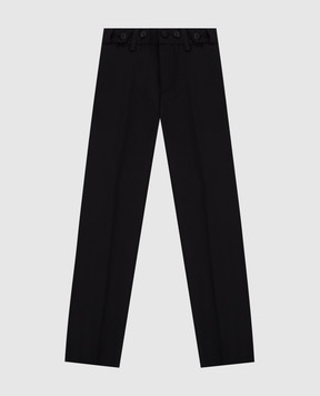 Stefano Ricci Children's black wool trousers Y2T9500000W609
