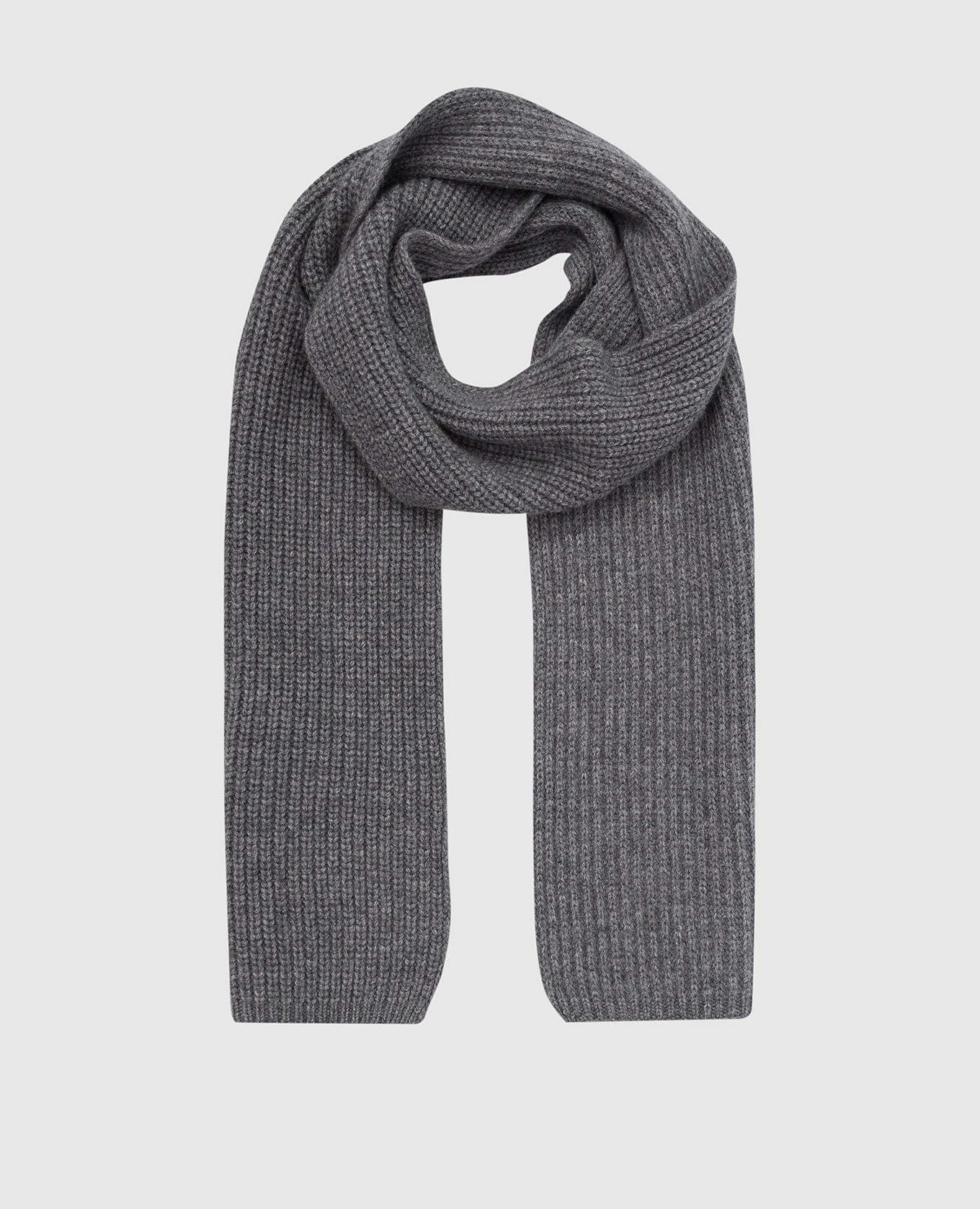 Children's gray cashmere scarf yves salomon enfant