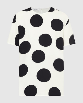 Valentino White silk T-shirt VB3AE5P5661