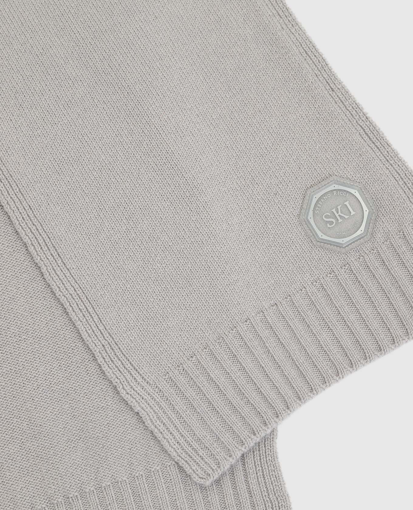 

Children's light gray cashmere scarf Stefano Ricci, Grey