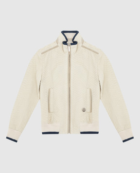 Stefano Ricci Light beige python leather jacket for children YAJ6200010PITNBK