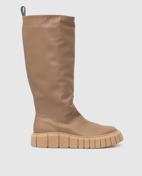 AREA Dark Beige Leather Boots 207PILE