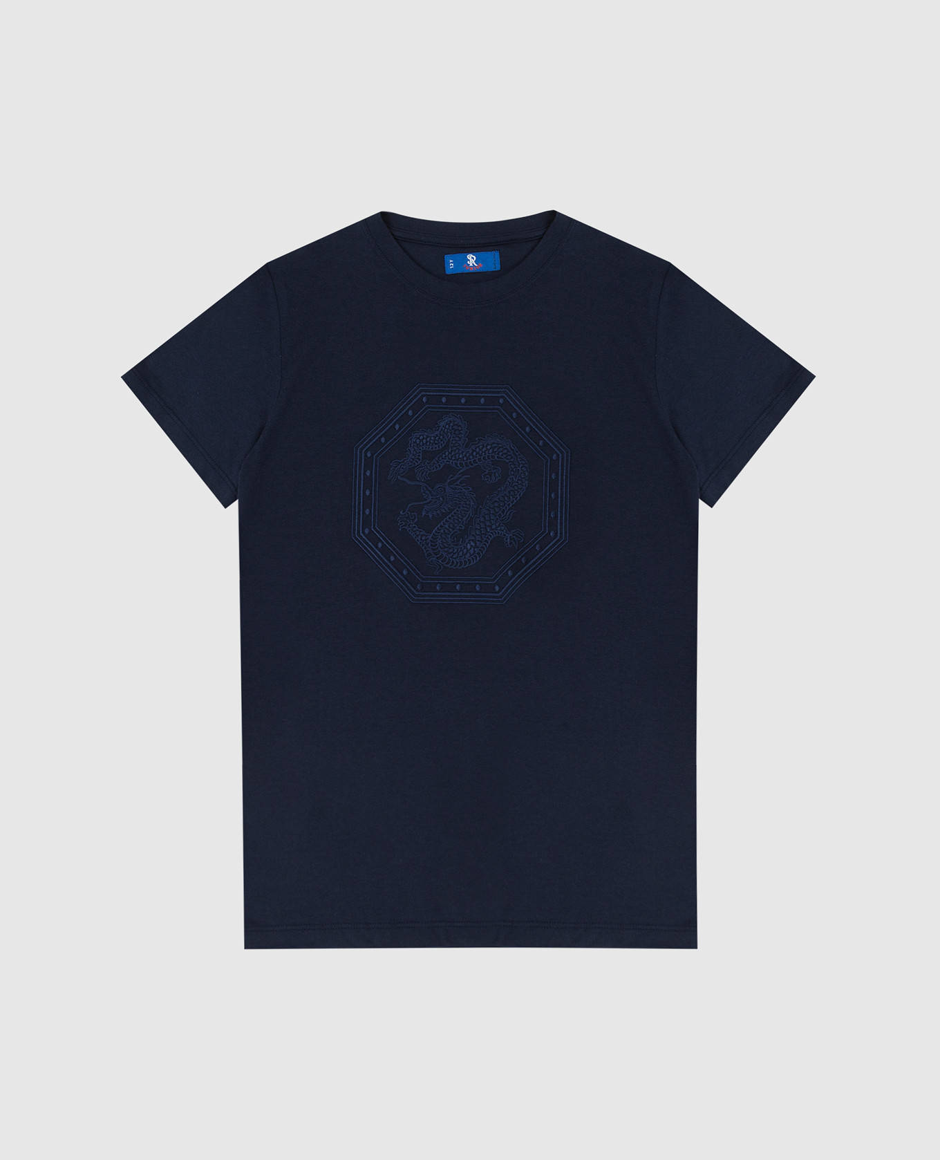 

Children's dark blue t-shirt with embroidery Stefano Ricci