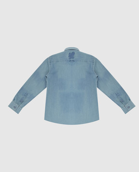 Stefano Ricci Children's denim shirt with emblem YC003574EX1400