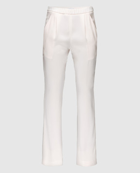 Vionnet Beige silk trousers PAVAP15001T1129