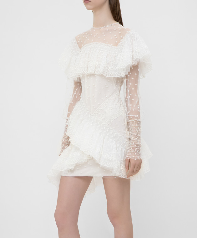 Philosophy di Lorenzo Serafini - White dress with lace A0469 - shop with Ireland delivery at Symbol Philosophy di Lorenzo Serafini - White dress with lace A0469 - shop with Ireland delivery at Symbol