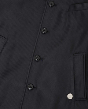 Stefano Ricci Children's dark gray coat in a pattern YAJ7400080PLK01A