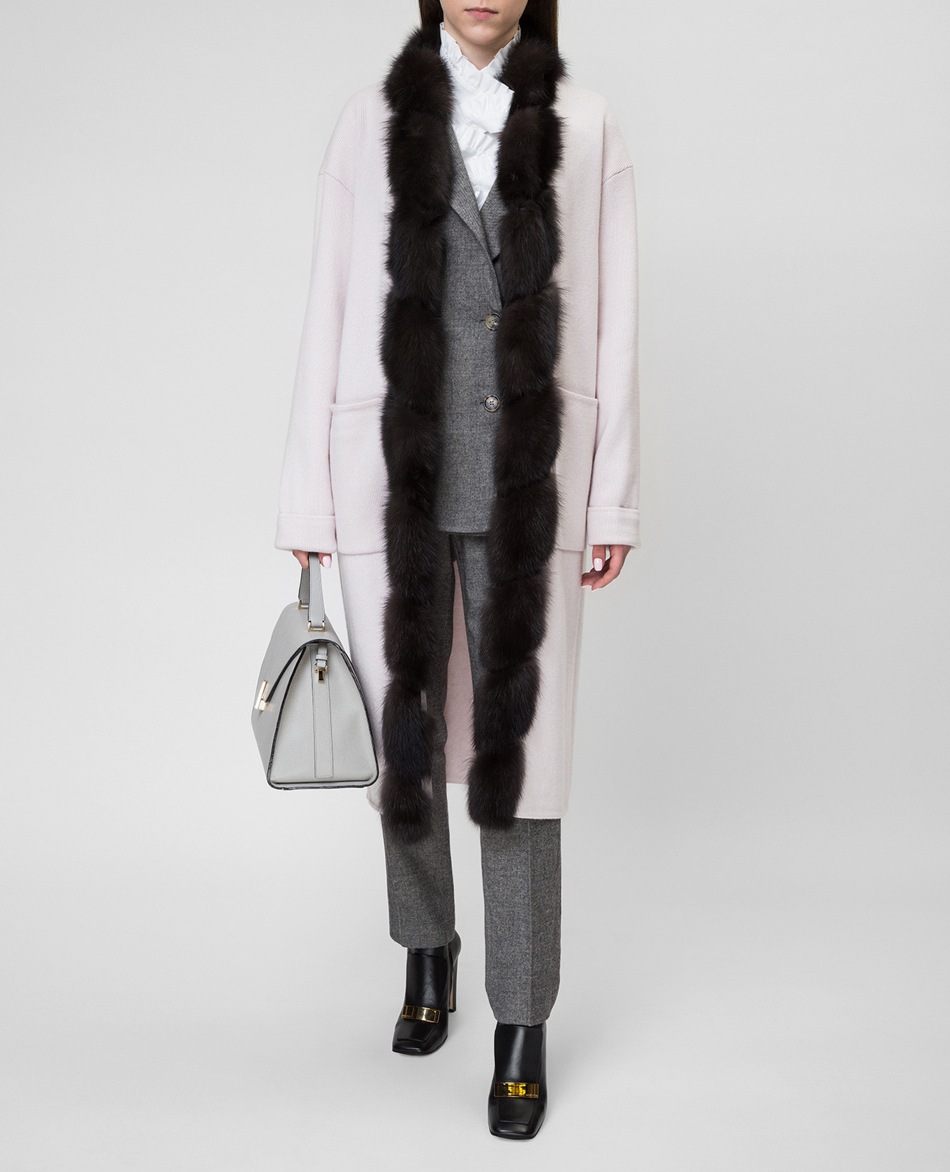 

Light beige coat Real Furs House