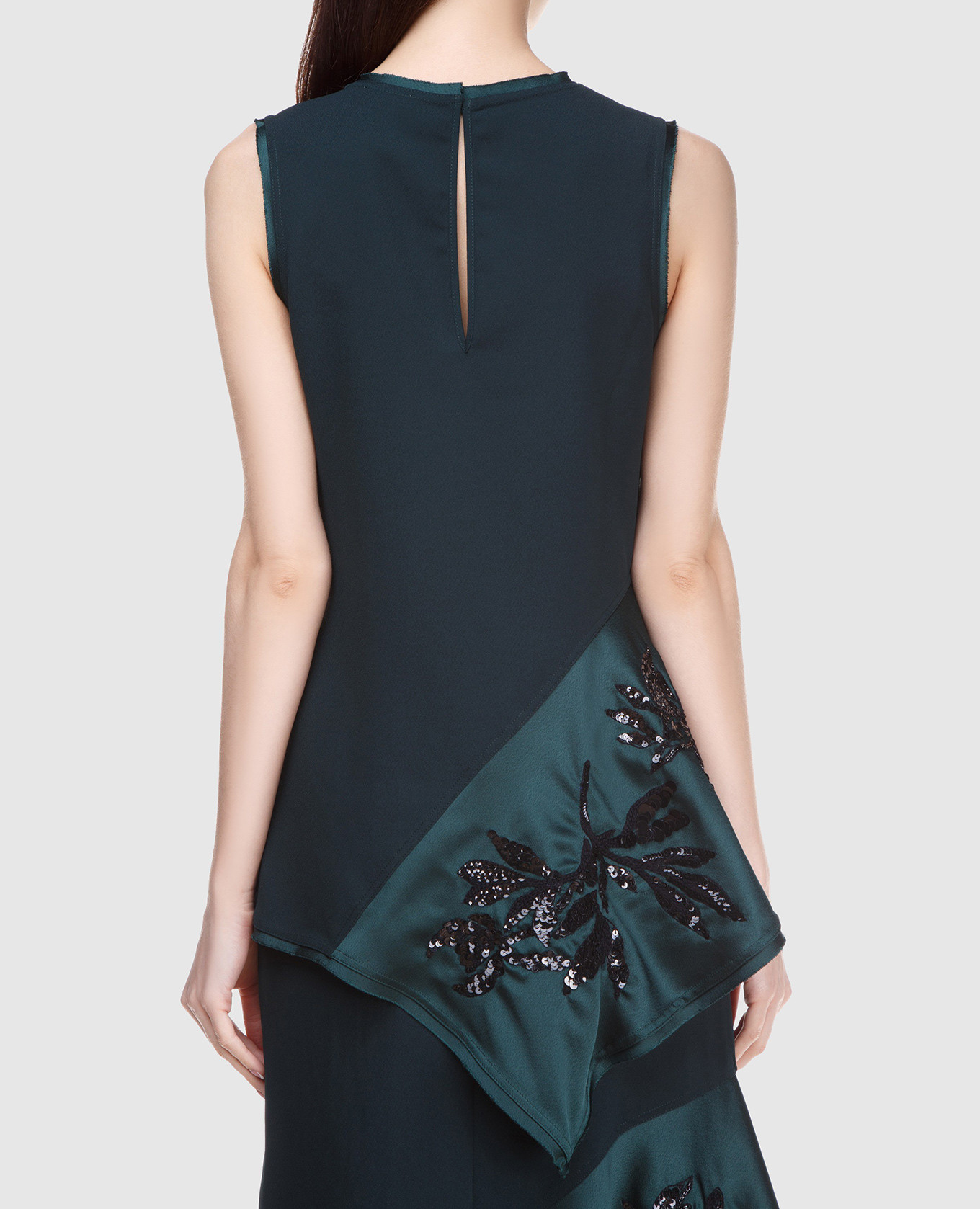 

Emerald top with sequins PAROSH, Green