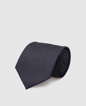 Stefano Ricci Children's silk navy blue patterned tie YCCX94102