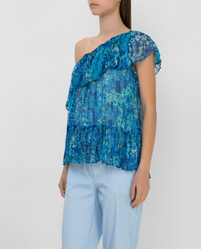 Twinset One-shoulder top with floral print and ruffles 211TT2444