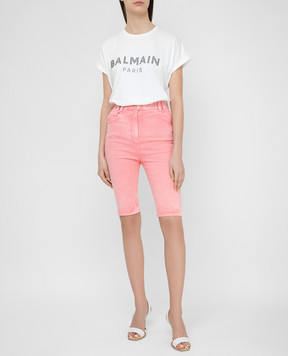 Balmain Pink shorts VF15425D090