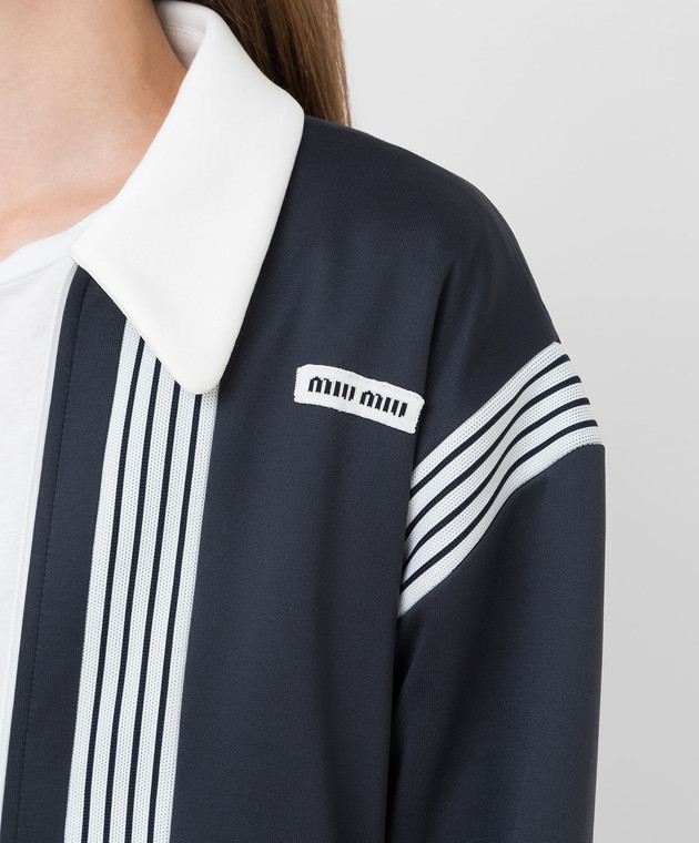 Miu Miu - Navy blue track jacket with contrast panels