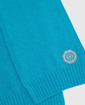 Stefano Ricci Children's turquoise cashmere scarf YAK6S10SCIF6SA04