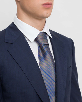 Stefano Ricci Gray silk tie in pattern pattern CXDD41076