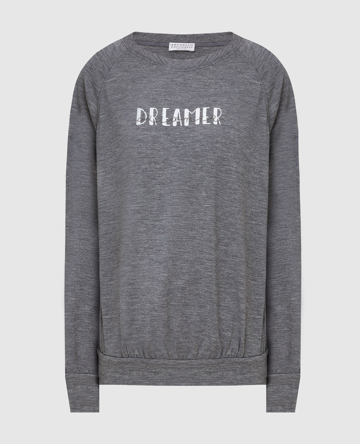

Gray printed wool sweatshirt Brunello Cucinelli, Grey