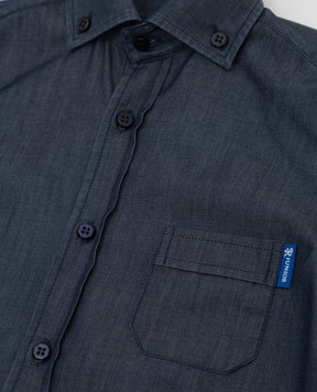 Stefano Ricci Children's dark blue shirt YC005766EX1906