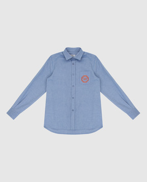 Stefano Ricci Children's light blue shirt with embroidery YAC6S00030L824