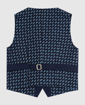 Stefano Ricci Patterned wool vest for children Y1E0100000W904