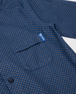 Stefano Ricci Children's dark blue patterned shirt YC004119SX1800