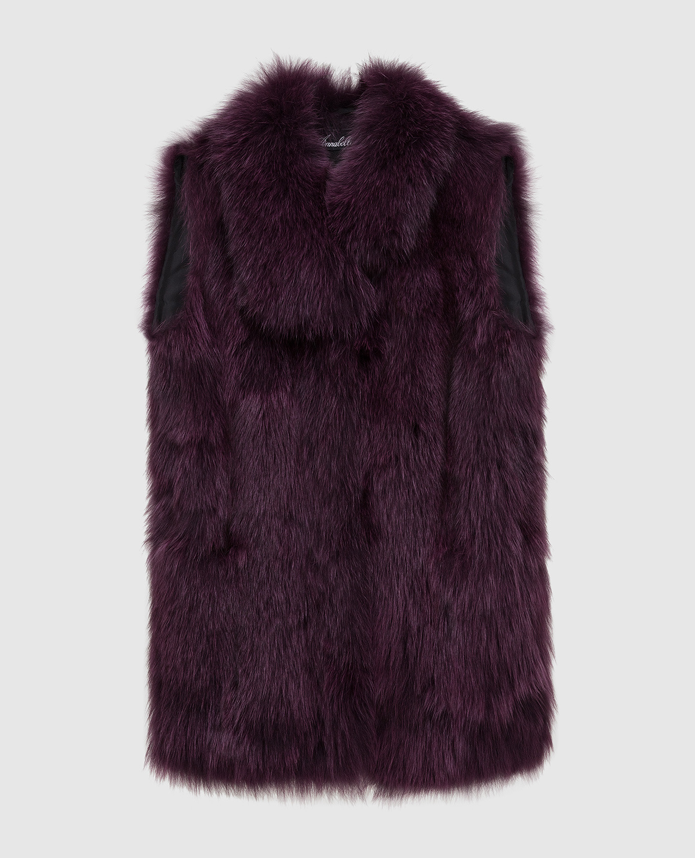 

Purple fox fur vest Annabella, Violet