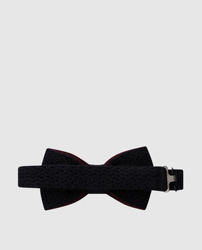 Stefano Ricci Baby navy blue cashmere and silk bow tie YHTSR1001