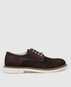 Stefano Ricci Children's suede derbies YRU04G840SD