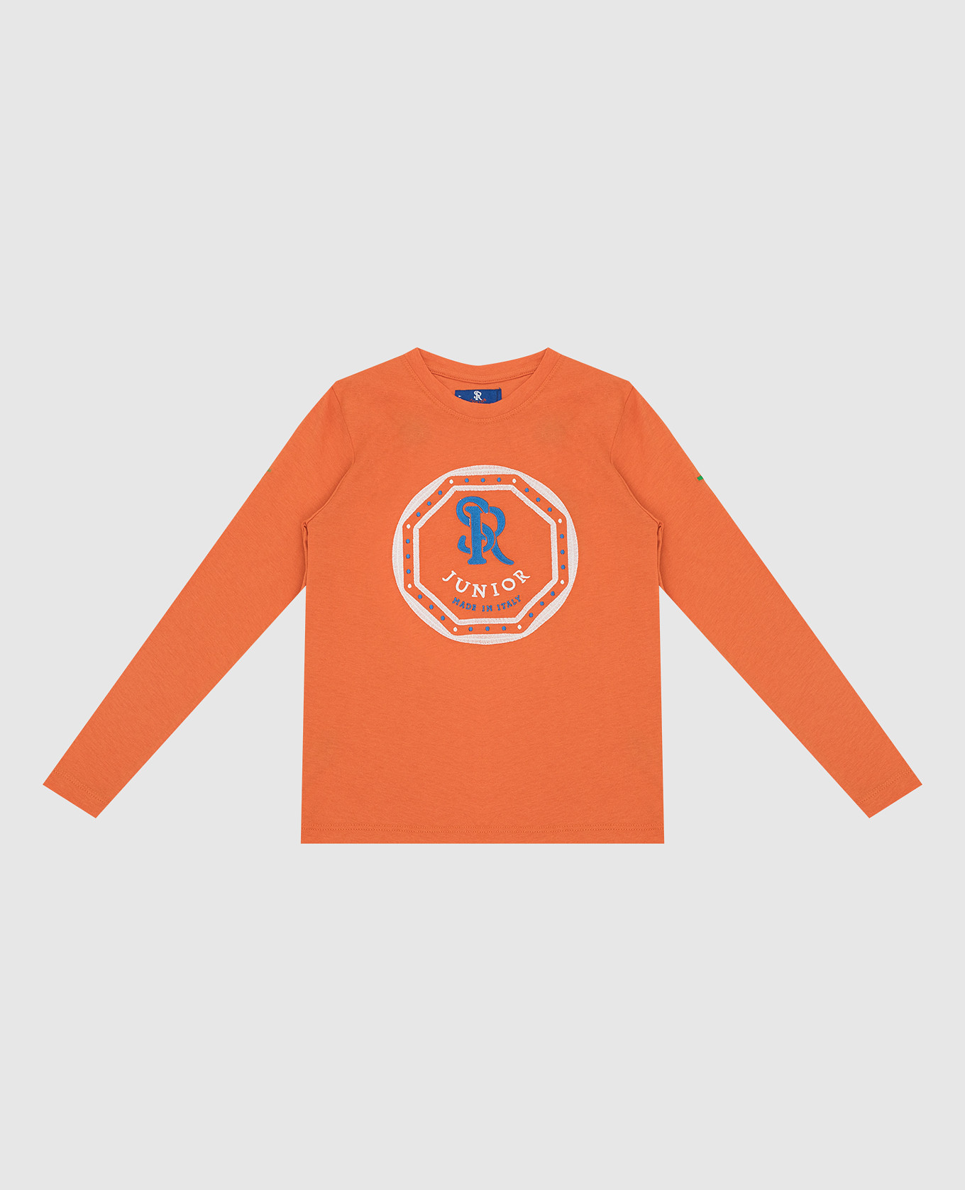 

Children's orange longsleeve with monogram embroidery Stefano Ricci