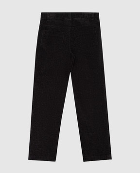 Stefano Ricci Children's dark gray corduroy trousers YAT6400060SG0001