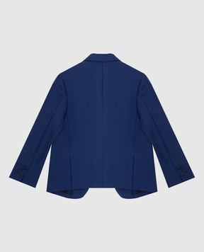 Stefano Ricci Children's blue wool jacket Y1RF371000HC4081