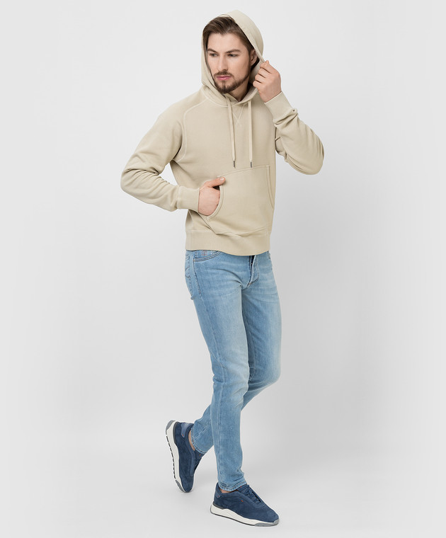 パーカー・フーディ Tom Ford Beige Cotton Hoodie Sweatshirt Tom Ford - Beige hoodie BZ265TFJ259 acheter en ligne chez Symbol